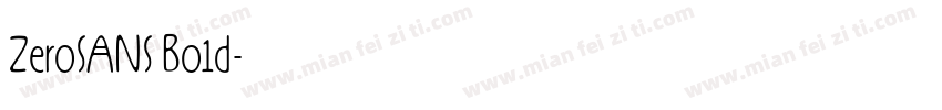 ZeroSANS Bo1d字体转换